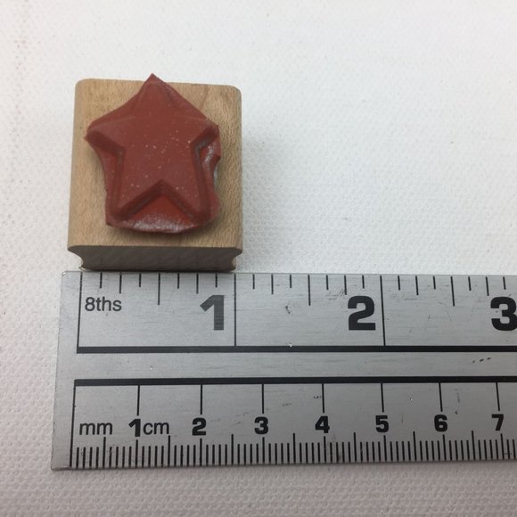 Stampin Up Assorted Note Thanks Bow Star Tracks Acorn Set 7 Rubber Stamps 1999 - Picture 4 of 9